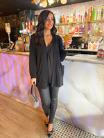 Black Diamante Shimmer Jacket Hazel